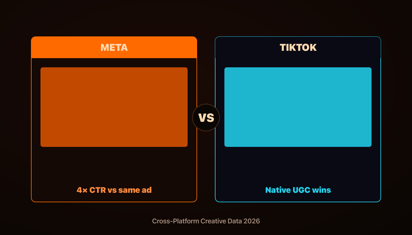 Meta vs TikTok Creative in 2026: What Transfers, What Doesn't, and How to Build a Cross-Platform Stack, AdRiseLab Blog