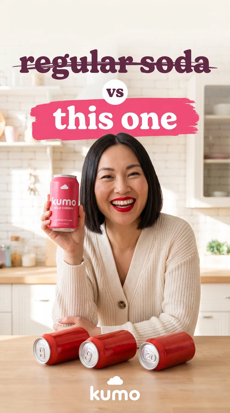 Image ad: Regular soda vs this one