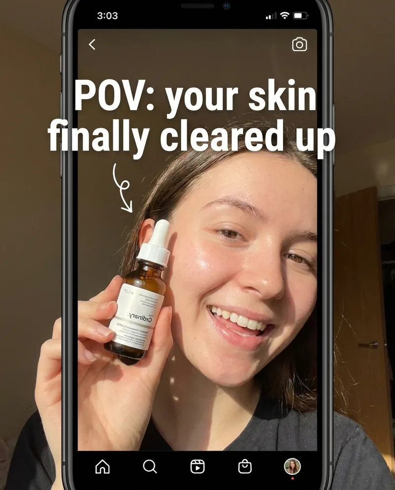 Image ad: POV: your skin finally cleared up